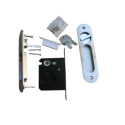 Sliding Door Lock Invisible Recessed Handle Slides Screen Door Latch with 3 Keys