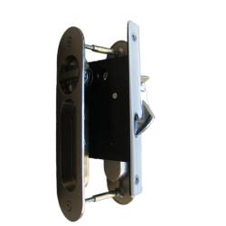 Sliding Door Lock Invisible Recessed Handle Slides Screen Door Latch with 3 Keys