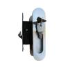 Sliding Door Lock Invisible Recessed Handle Slides Screen Door Latch with 3 Keys