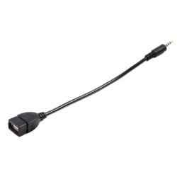 9 inches USB A Female to 3.5mm 4 pole Converter cable Cord