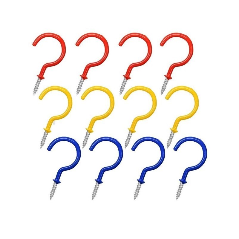 12 ct 3 inches vinyl-coated cup hooks pound end