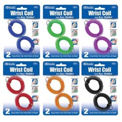 BAZIC Wrist Coil w/ Key Holder (2/Pack)