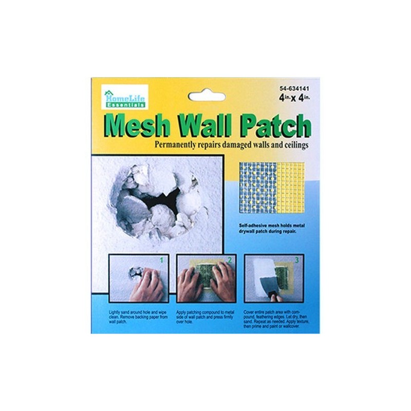 DRYWALL REPAIR PATCH Fix Dry Wall Hole Repair Ceiling Damage â€”Metal Mesh 4x4"