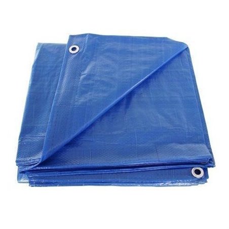 10x16 ft Blue Tarp Tarpaulin Poly Camping Ground Sheet w/ Grommets