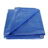 10x16 ft Blue Tarp Tarpaulin Poly Camping Ground Sheet w/ Grommets