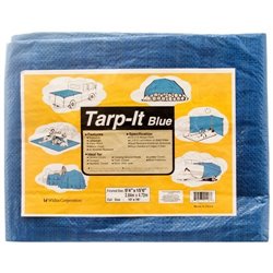 10x16 ft Blue Tarp Tarpaulin Poly Camping Ground Sheet w/ Grommets