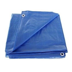 6x8ft Blue Tarp Tarpaulin Poly Camping Ground Sheet w/ Grommets