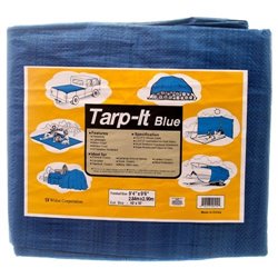 10x10 ft Blue Tarp Tarpaulin Poly Camping Ground Sheet w/ Grommets