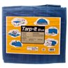 10x10 ft Blue Tarp Tarpaulin Poly Camping Ground Sheet w/ Grommets