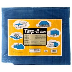 10x12 ft Blue Tarp Tarpaulin Poly Camping Ground Sheet w/ Grommets