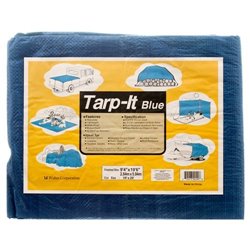 10x20 ft Blue Tarp Tarpaulin Poly Camping Ground Sheet w/ Grommets