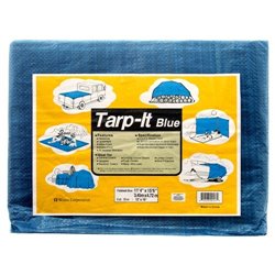 12x16 ft Blue Tarp Tarpaulin Poly Camping Ground Sheet w/ Grommets