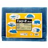 12x16 ft Blue Tarp Tarpaulin Poly Camping Ground Sheet w/ Grommets