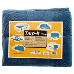 14x20 ft Blue Tarp Tarpaulin Poly Camping Ground Sheet w/ Grommets