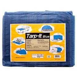 16x20 ft Blue Tarp Tarpaulin Poly Camping Ground Sheet w/ Grommets