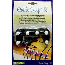 Cable Keep'R Desktop Cable Management Keep'R Keeper Organizer Assorted color