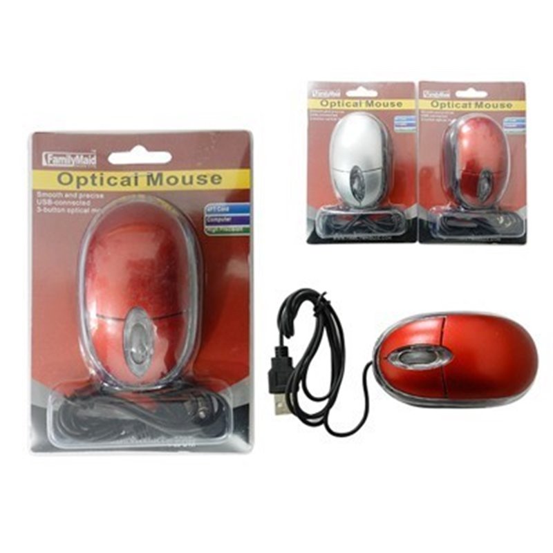 Basic Optical Computer Mouse 78043 USB 2.0 Wired with Scroll Wheel